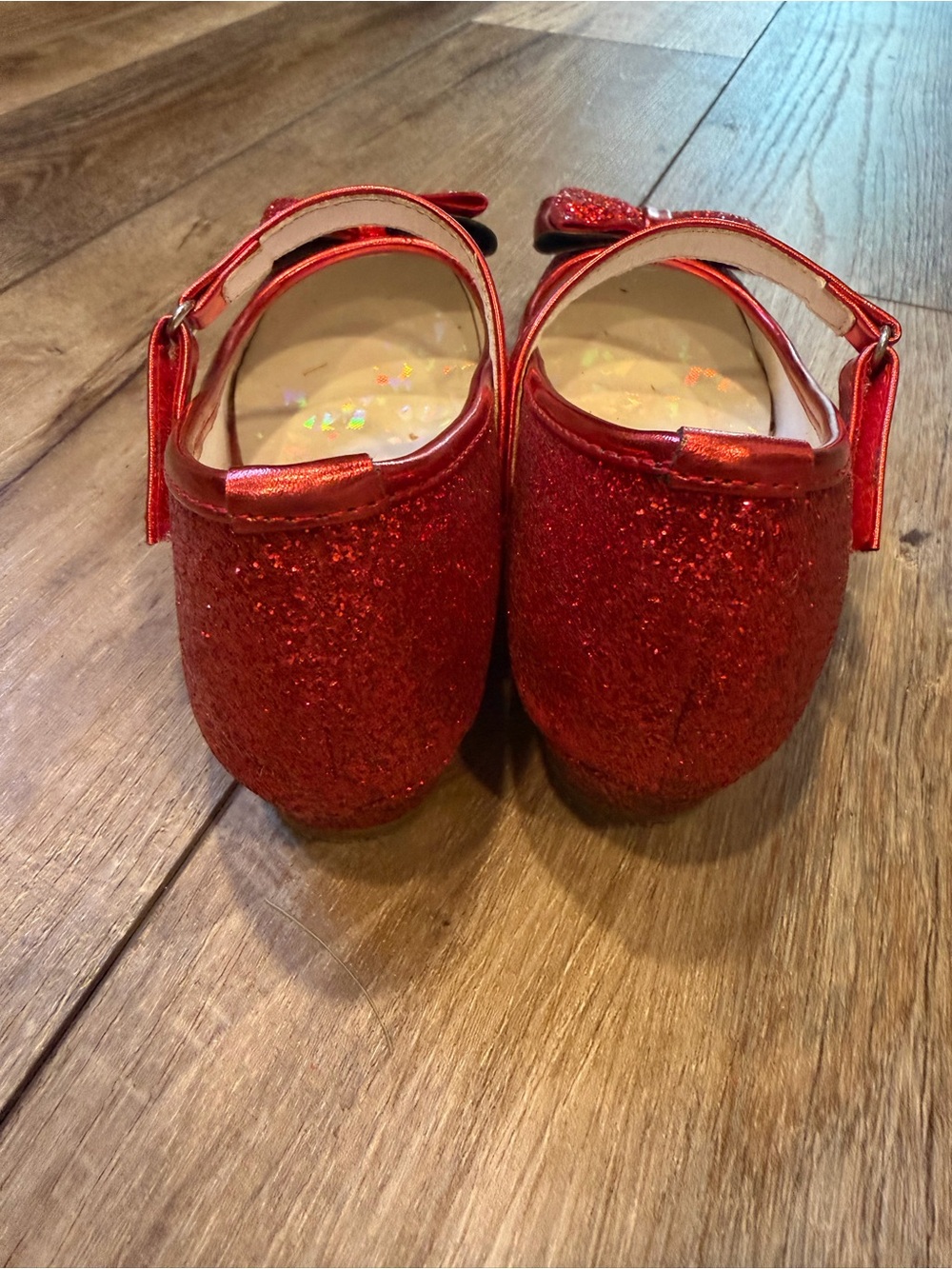 Stelle Girls Glitter Dress Shoe Flower Size 13 in Royal Red - Picture 8 of 8